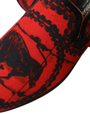 Dolce & Gabbana Torero-Inspired Luxe Red & Black Loafers