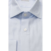 Bagutta Light Blue Cotton Men Shirt