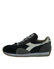 Diadora Black and Gray Equipe H Dirty Stone Wash Evo Sneakers