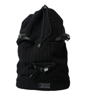 Dolce & Gabbana Elegant Tricot Wool-Blend Backpack in Black