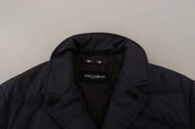 Dolce & Gabbana Elegant Dark Blue Silk Blend Jacket