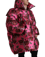 Dolce & Gabbana Elegant Rose Print Quilted Jacket