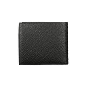 Tommy Hilfiger Elegant Black Leather Wallet with Multi-Compartments