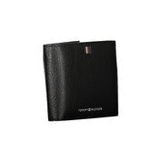 Tommy Hilfiger Sleek Black Leather Wallet with Ample Storage