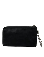 Dolce & Gabbana Sleek Designer Nylon-Leather Pouch in Black