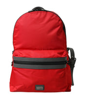 Dolce & Gabbana Elegant Red Nylon-Leather Backpack