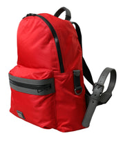 Dolce & Gabbana Elegant Red Nylon-Leather Backpack