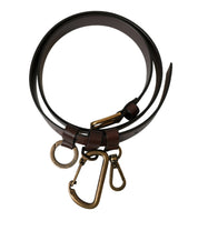 Dolce & Gabbana Elegant Brown Calf Leather Belt - Timeless Accessory