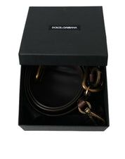 Dolce & Gabbana Elegant Brown Calf Leather Belt - Timeless Accessory