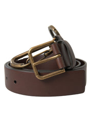 Dolce & Gabbana Elegant Calf Leather Belt with Metal Buckle Closure