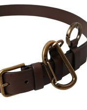 Dolce & Gabbana Elegant Calf Leather Belt with Metal Buckle Closure