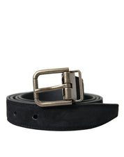 Dolce & Gabbana Elegant Black Leather Belt with Metal Buckle