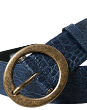 Dolce & Gabbana Elegant Italian Leather Belt with Metal Buckle