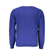 Harmont & Blaine Elegant Blue Crew Neck Cashmere Blend Sweater