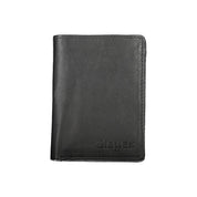 Blauer Elegant Black Leather Dual Compartment Wallet