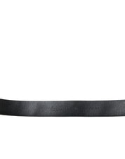 Dolce & Gabbana Black Embellished Leather Engraved Buckle Belt