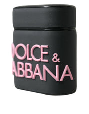 Dolce & Gabbana Black Pink Silicone Embossed Logo Airpods Case