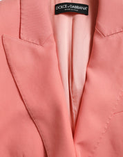 Dolce & Gabbana Pink Polyester Single Breasted Blazer Jacket