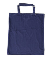 Prada Blue Jersey Fabric Logo Shoulder Shopping Tote Shopping Bag