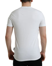 Dolce & Gabbana White Cotton V-neck Short Sleeve Underwear T-shirt