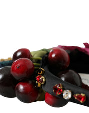 Dolce & Gabbana Red Watermelon Cherry Crystal Hairband Statement Diadem