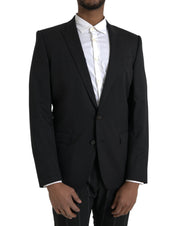 Dolce & Gabbana Black MARTINI Slim Fit Jacket Coat Blazer