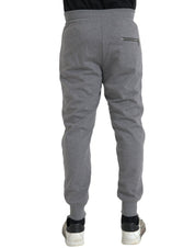 Dolce & Gabbana Gray Cotton Jogger Skinny Sweatpants Pants