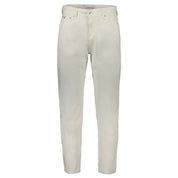 Calvin Klein White Cotton Jeans & Pant