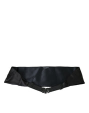 Dolce & Gabbana Black Men Wide Waist Silk Belt Cummerbund