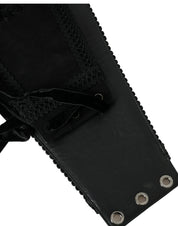 Dolce & Gabbana Black Canvas Embellished Waist Women Belt