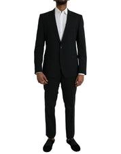 Dolce & Gabbana Black Wool MARTINI Formal 2 Piece Suit