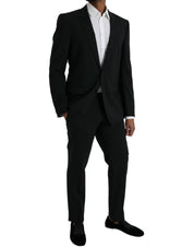 Dolce & Gabbana Black Wool MARTINI Formal 2 Piece Suit