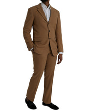 Prada Brown Cashmere 2 Piece Single Breasted Suit