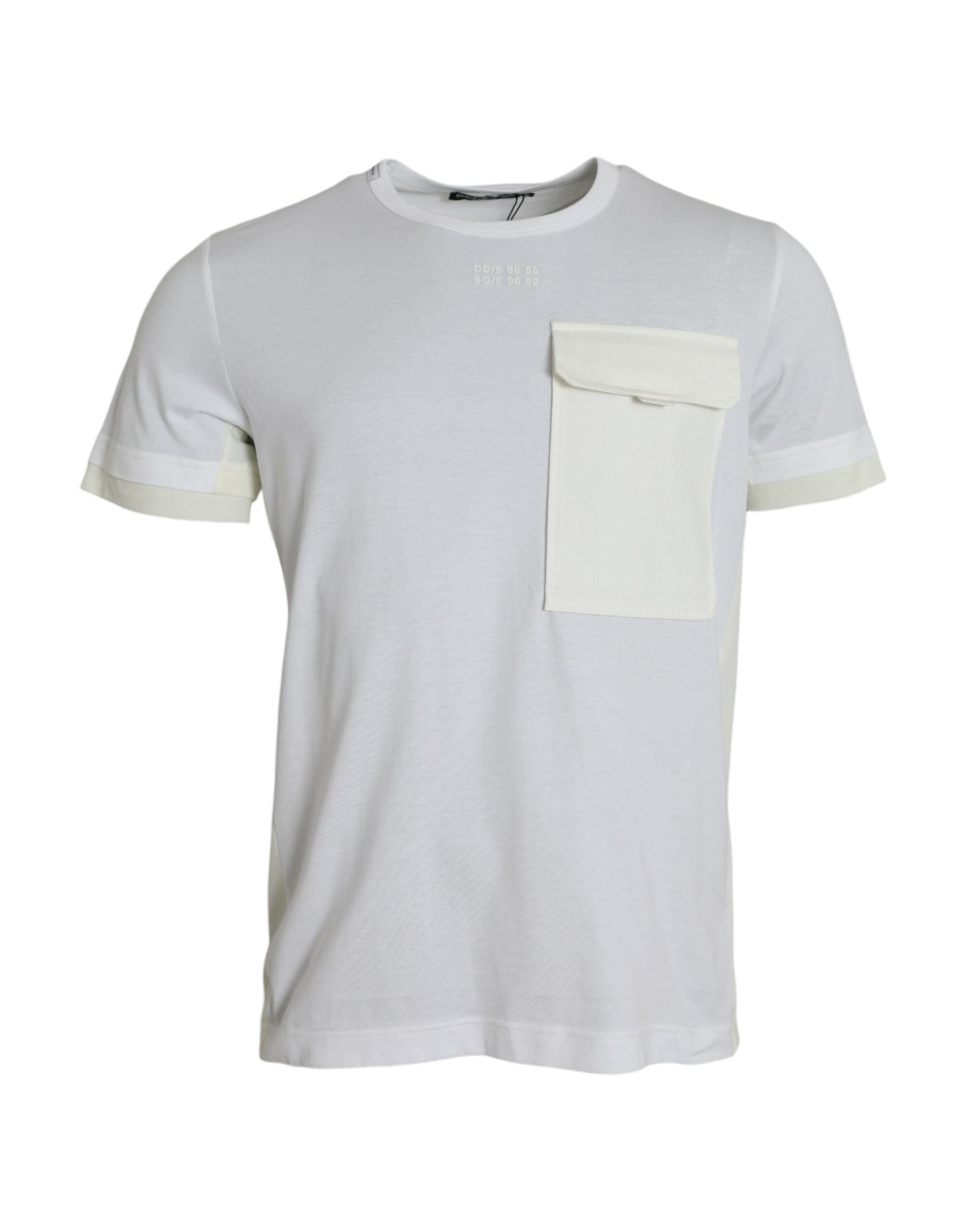 Dolce & Gabbana White Cotton Pocket Short Sleeves T-shirt