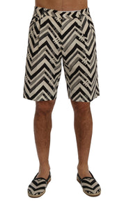 Dolce & Gabbana Striped Casual Knee-High Shorts