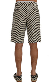 Dolce & Gabbana Striped Hemp Casual Shorts