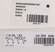 MARGHI LO' Blue 100% Lana Wool Blouse Top