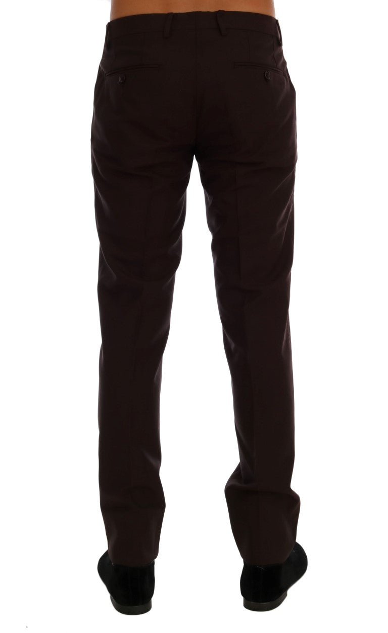 Dolce & Gabbana Elegant Slim Fit Formal Trousers in Purple