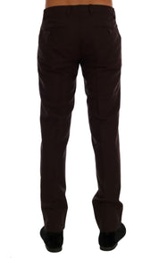 Dolce & Gabbana Elegant Slim Fit Formal Trousers in Purple