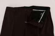 Dolce & Gabbana Elegant Slim Fit Formal Trousers in Purple