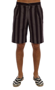 Dolce & Gabbana Casual Striped Cotton Shorts