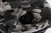 Dolce & Gabbana Black White Floral Lace Crystal Hair Claw