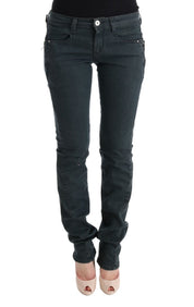 Costume National Gray Cotton Superslim Denim Jeans