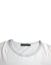 Dolce & Gabbana White Cotton Round Neck Short Sleeve T-shirt