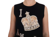 Dolce & Gabbana Black I AM A PRINCESS Crystal Shift Dress