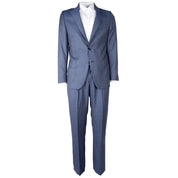 Made in Italy Blue Virgin Wool Men Suit