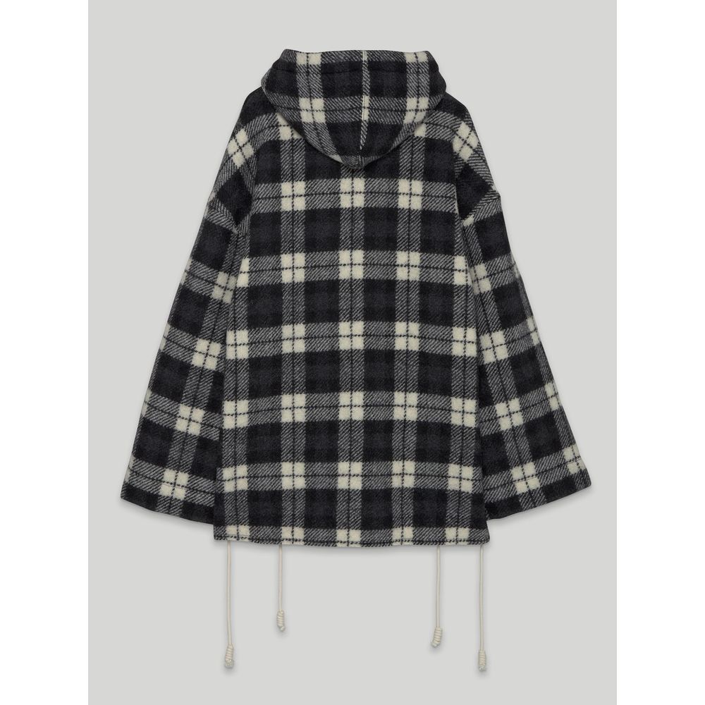 Archival Check Cashmere Hooded Jacket