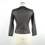 Emilio Romanelli Black Leather Women Jacket