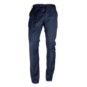 Made in Italy Blue Wool Men Trousers