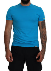 Dsquared² Blue Modal Short Sleeves Crewneck T-shirt